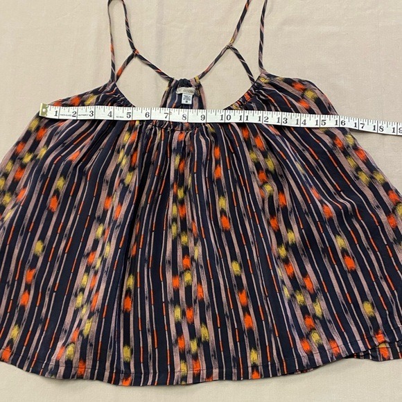 Ecote Boho Ikat Print Spaghetti Strap Cami Tank Top Babydoll Swing Womens Small - Picture 4 of 7